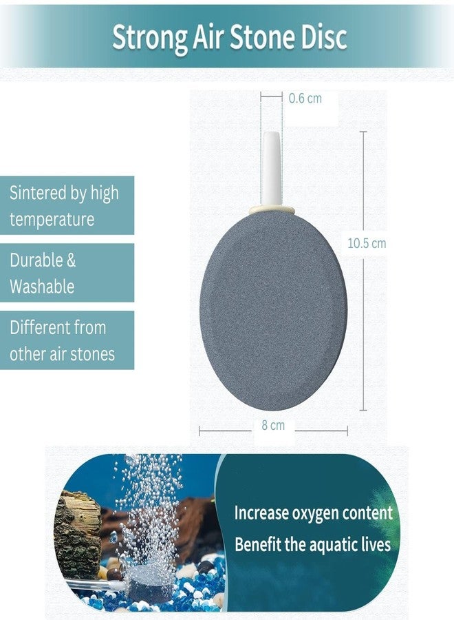 VAYINATO® 80mm (Grey) Aquarium Air Stone Bubbler - Oxygenating Fish Tank Accessory | Enhances Water Quality with Efficient Airflow, Ideal for All Fish Species, Bubbler for Fish Tank - Image 2